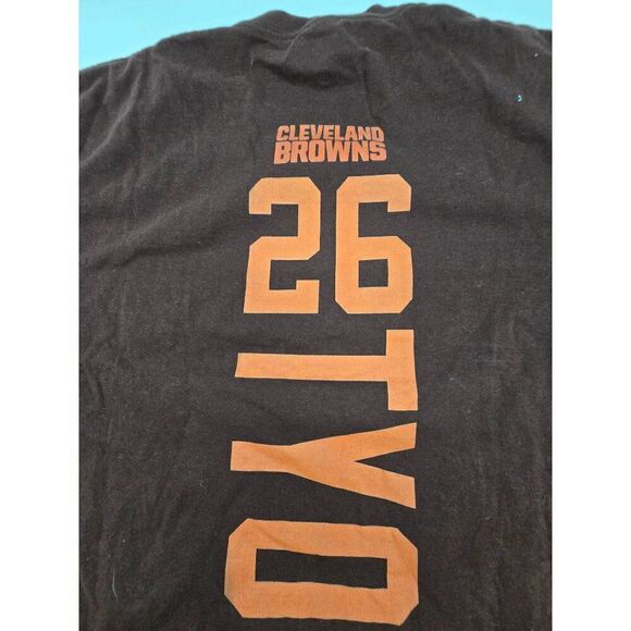 Cleveland Browns Fanatics Pro T-Shirt Size L 26 Vintage Style Brown & Orange - Picture 2 of 6